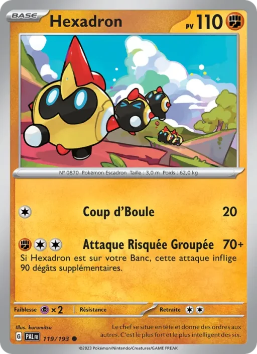 Carte Pokémon Hexadron 119/193 Commune Évolutions à Paldea