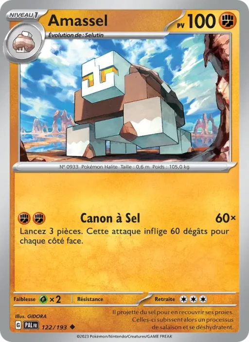 Carte Pokémon Amassel 122/193 Peu Commune Évolutions à Paldea