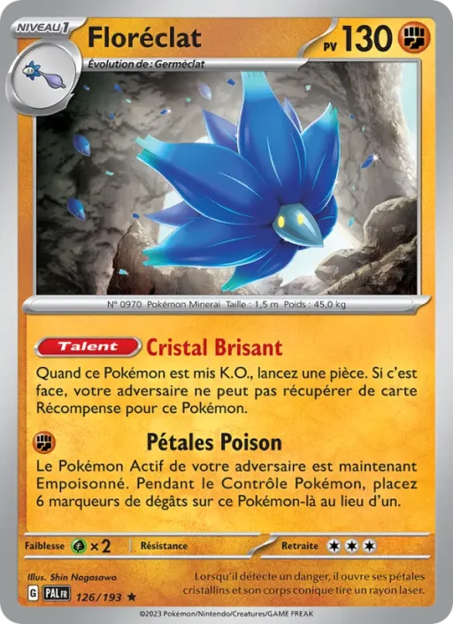 Carte Pokémon Floréclat 126/193 Rare Évolutions à Paldea