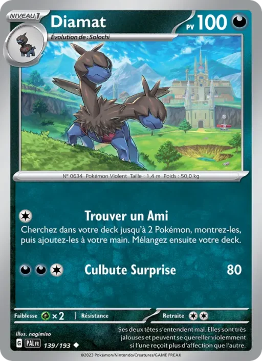 Carte Pokémon Diamat 139/193 Peu Commune Évolutions à Paldea