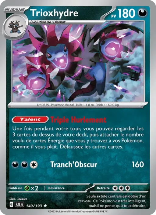 Carte Pokémon Trioxhydre 140/193 Rare Évolutions à Paldea