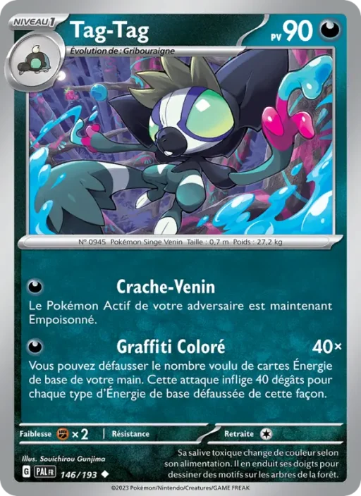 Carte Pokémon Tag-Tag 146/193 Peu Commune Évolutions à Paldea
