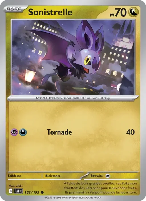 Carte Pokémon Sonistrelle 152/193 Commune Évolutions à Paldea