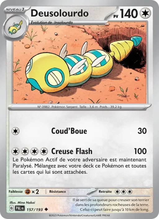 Carte Pokémon Deusolourdo 157/193 Peu Commune Évolutions à Paldea