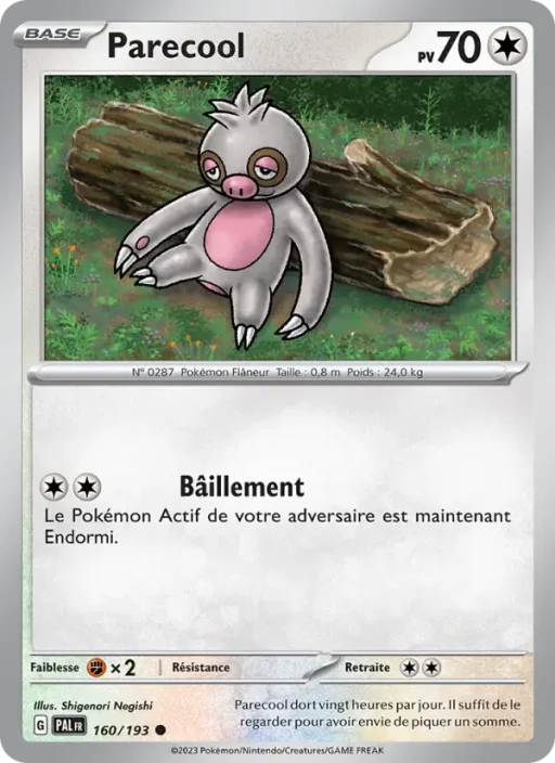 Carte Pokémon Parecool 160/193 Commune Évolutions à Paldea