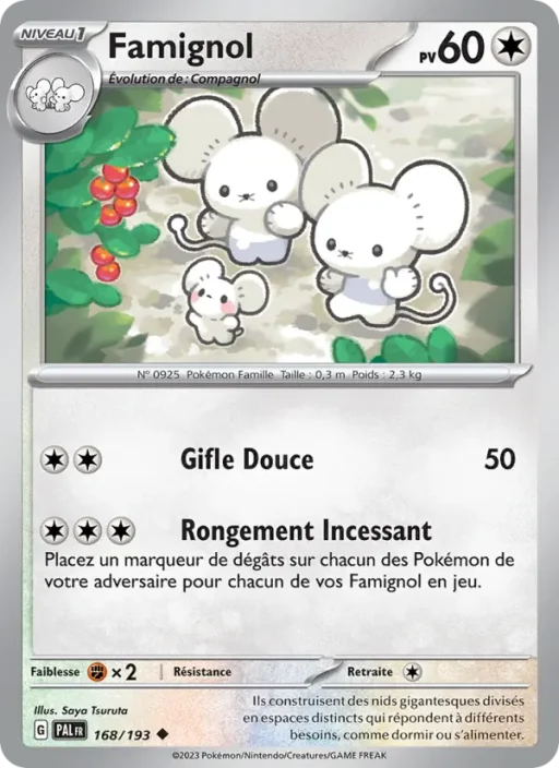 Carte Pokémon Famignol 168/193 Peu Commune Évolutions à Paldea