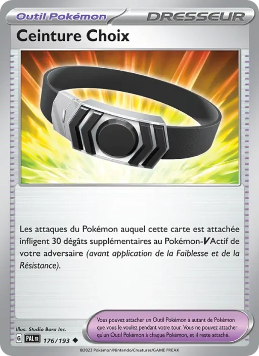 Carte Pokémon Ceinture Choix 176/193 Peu Commune Évolutions à Paldea