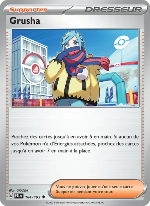 Carte Pokémon Grusha 184/193 Peu Commune Évolutions à Paldea