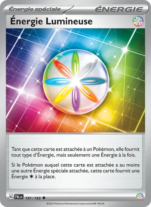 Carte Pokémon Énergie Lumineuse 191/193 Peu Commune Évolutions à Paldea
