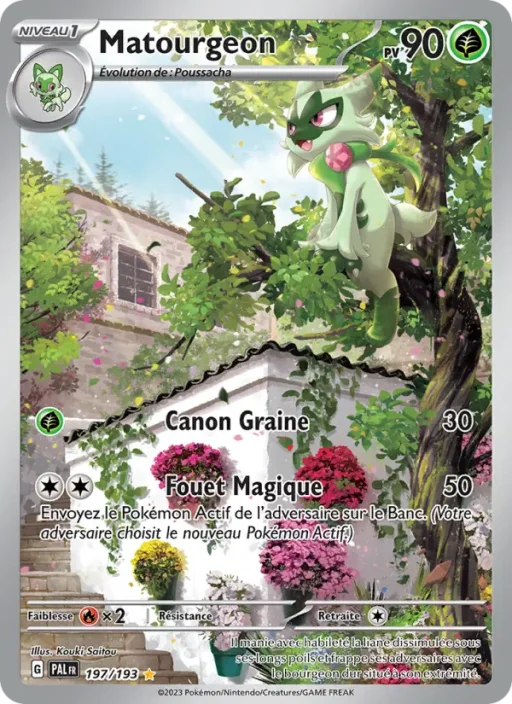 Carte Pokémon Matourgeon 197/193 Illustration rare Évolutions à Paldea