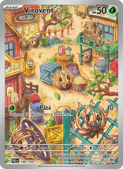 Carte Pokémon Virovent 198/193 Illustration rare Évolutions à Paldea