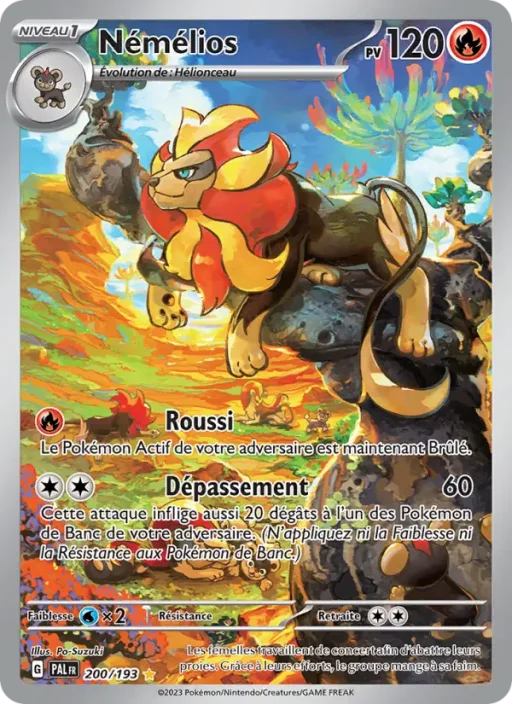 Carte Pokémon Némélios 200/193 Illustration rare Évolutions à Paldea
