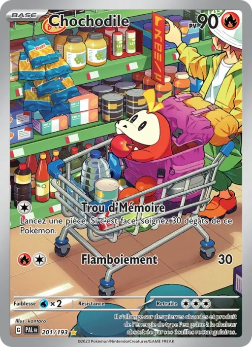 Carte Pokémon Chochodile 201/193 Illustration rare Évolutions à Paldea