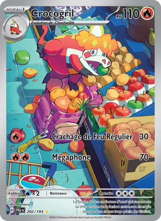 Carte Pokémon Crocogril 202/193 Illustration rare Évolutions à Paldea