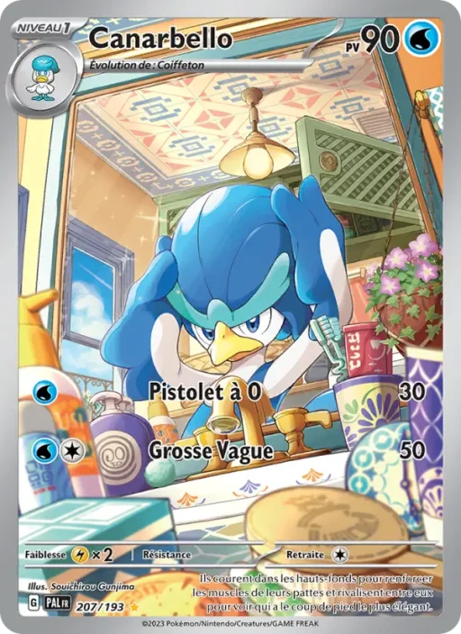 Carte Pokémon Canarbello 207/193 Illustration rare Évolutions à Paldea