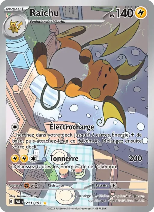 Carte Pokémon Raichu 211/193 Illustration rare Évolutions à Paldea