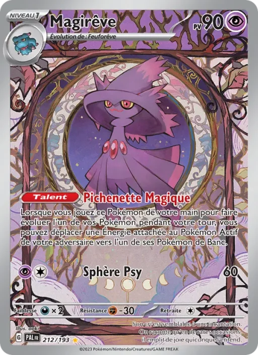 Carte Pokémon Magirêve 212/193 Illustration rare Évolutions à Paldea