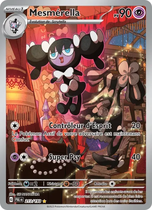 Carte Pokémon Mesmérella 213/193 Illustration rare Évolutions à Paldea