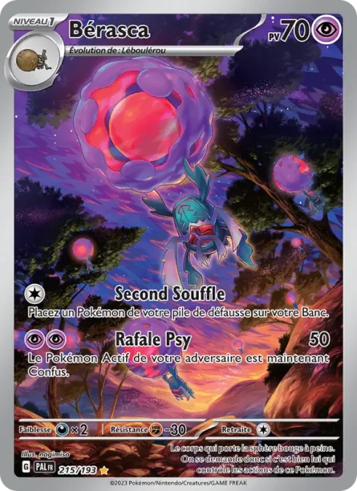 Carte Pokémon Bérasca 215/193 Illustration rare Évolutions à Paldea