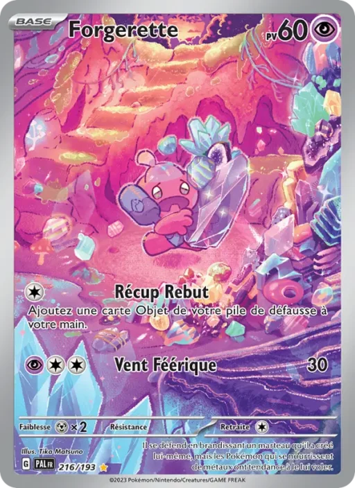 Carte Pokémon Forgerette 216/193 Illustration rare Évolutions à Paldea