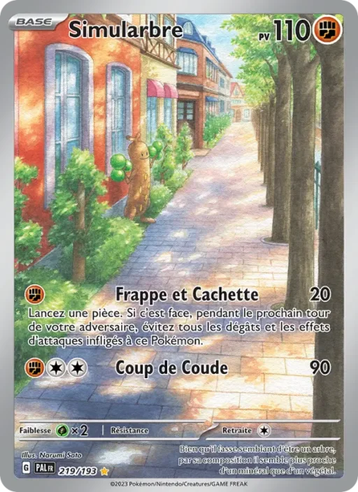 Carte Pokémon Simularbre 219/193 Illustration rare Évolutions à Paldea