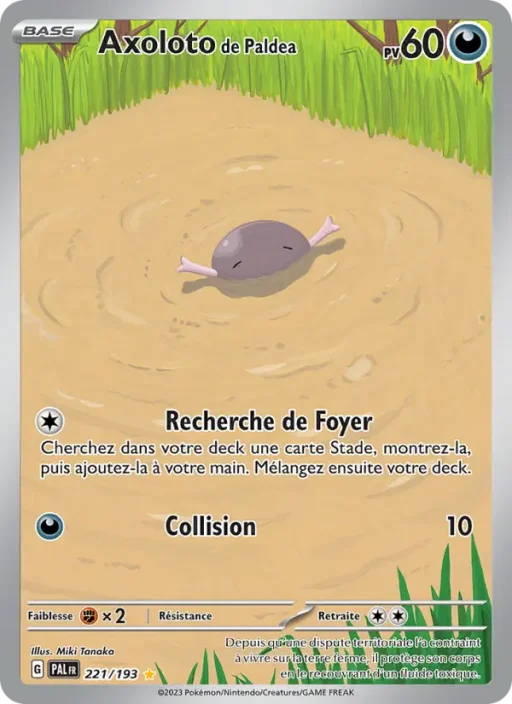 Carte Pokémon Axoloto de Paldea 221/193 Illustration rare Évolutions à Paldea