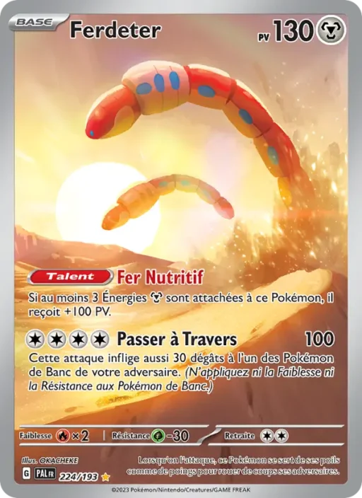 Carte Pokémon Ferdeter 224/193 Illustration rare Évolutions à Paldea