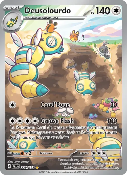 Carte Pokémon Deusolourdo 229/193 Illustration rare Évolutions à Paldea