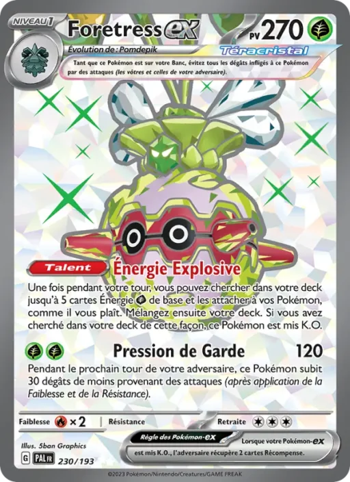 Carte Pokémon Foretress-ex 230/193 Ultra Rare Évolutions à Paldea