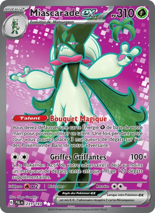 Carte Pokémon Miascarade-ex 231/193 Ultra Rare Évolutions à Paldea