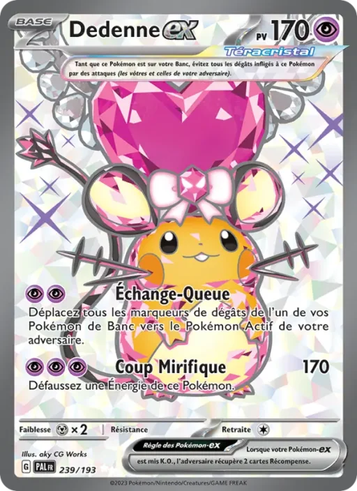 Carte Pokémon Dedenne-ex 239/193 Ultra Rare Évolutions à Paldea