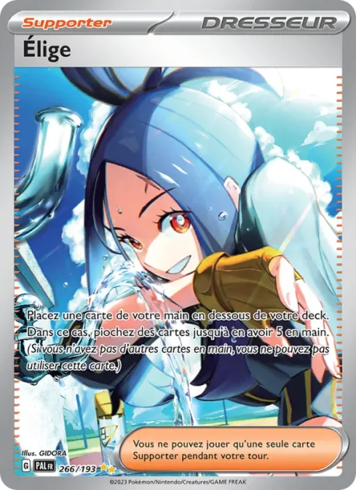 Carte Pokémon Élige 266/193 Illustration spéciale rare Évolutions à Paldea