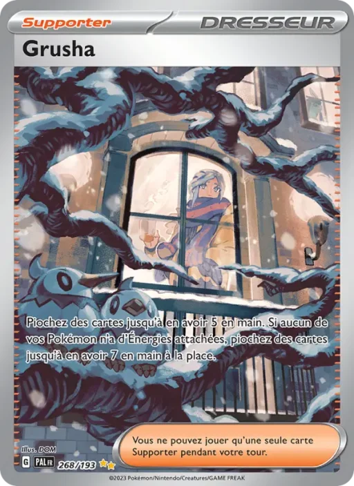 Carte Pokémon Grusha 268/193 Illustration spéciale rare Évolutions à Paldea
