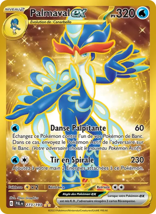 Carte Pokémon Palmaval-ex 273/193 Hyper rare Évolutions à Paldea