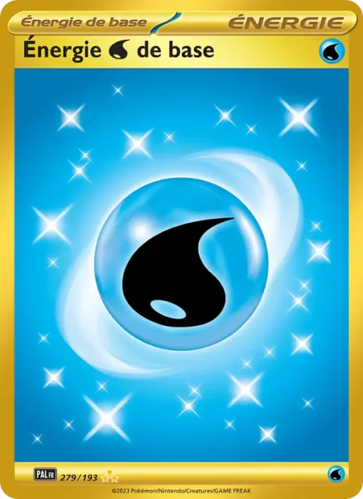Carte Pokémon Énergie Water de base 279/193 Hyper rare Évolutions à Paldea