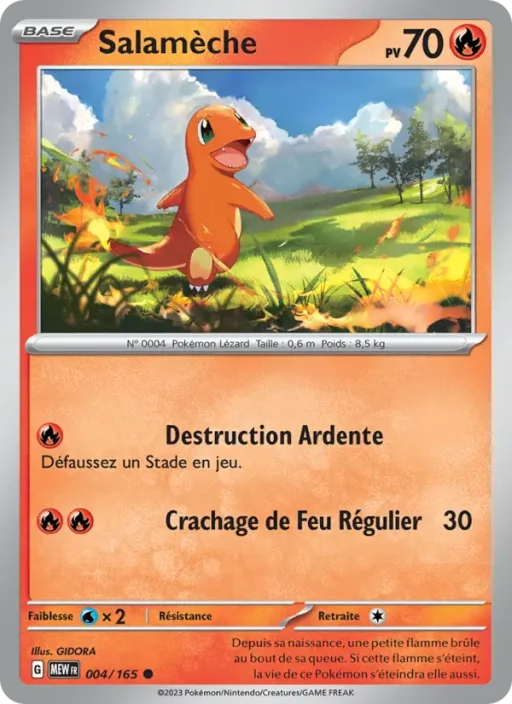 Carte Pokémon Salamèche 004/165 Commune 151