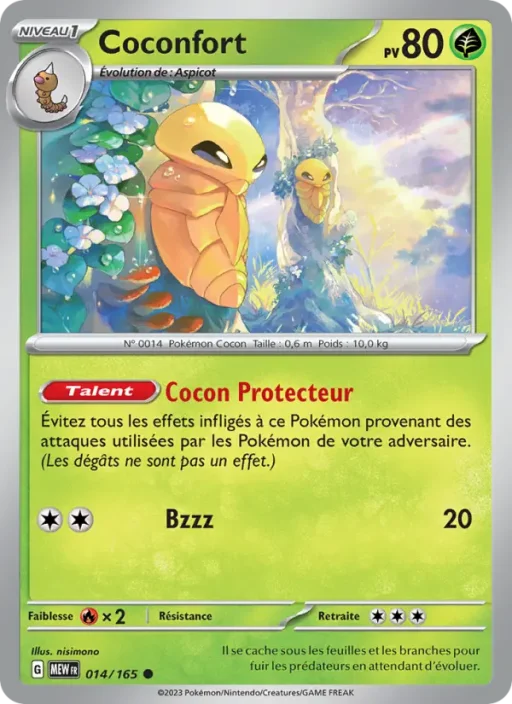 Carte Pokémon Coconfort 014/165 Commune 151