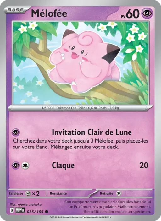 Carte Pokémon Mélofée 035/165 Commune 151