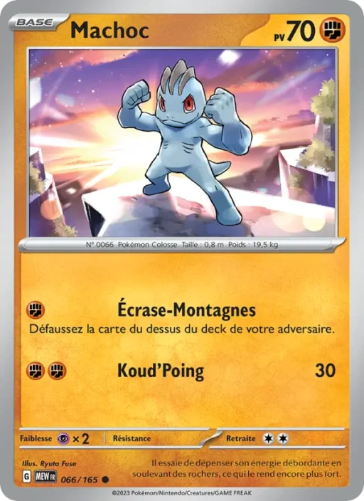 Carte Pokémon Machoc 066/165 Commune 151