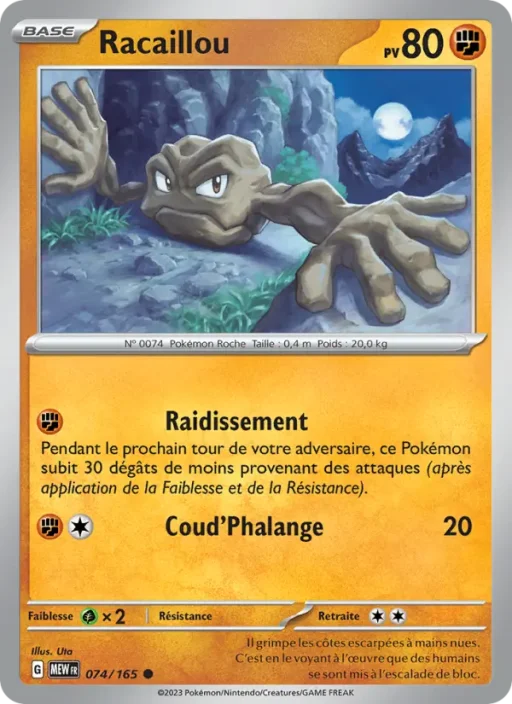 Carte Pokémon Racaillou 074/165 Commune 151