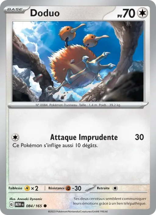 Carte Pokémon Doduo 084/165 Commune 151