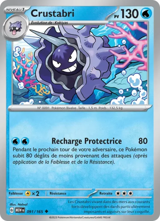 Carte Pokémon Crustabri 091/165 Peu Commune 151