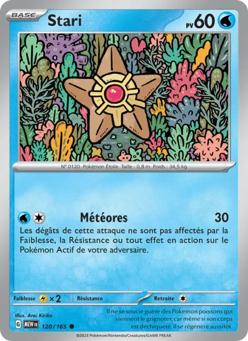 Carte Pokémon Stari 120/165 Commune 151
