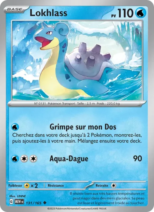 Carte Pokémon Lokhlass 131/165 Peu Commune 151
