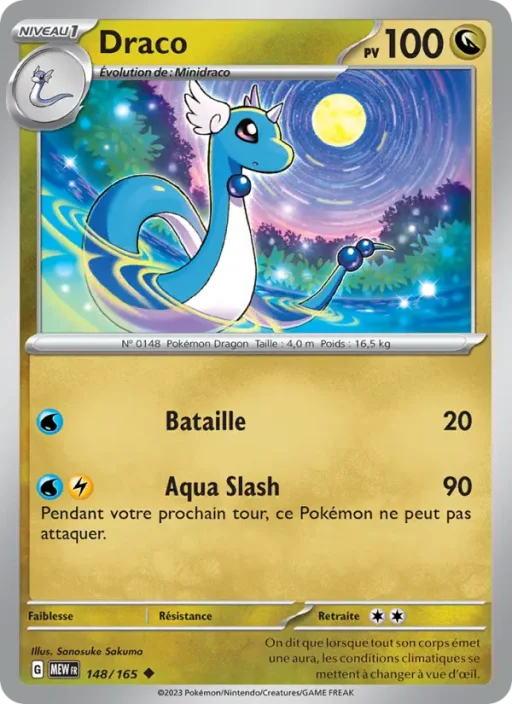 Carte Pokémon Draco 148/165 Peu Commune 151