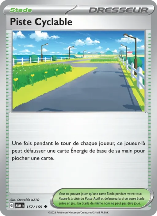 Carte Pokémon Piste Cyclable 157/165 Peu Commune 151