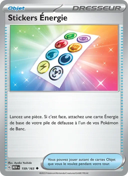 Carte Pokémon Stickers Énergie 159/165 Peu Commune 151