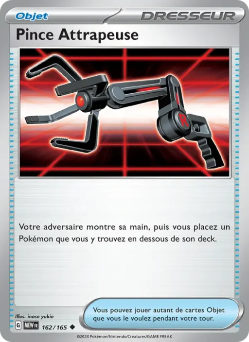 Carte Pokémon Pince Attrapeuse 162/165 Peu Commune 151