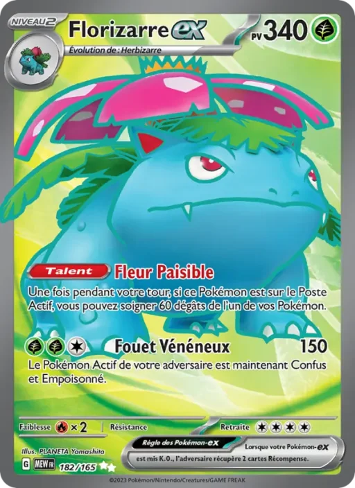 Carte Pokémon Florizarre-ex 182/165 Ultra Rare 151