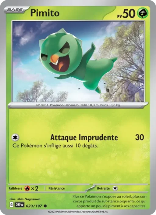 Carte Pokémon Pimito 023/197 Commune Flammes Obsidiennes